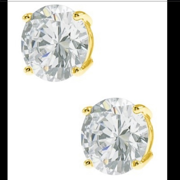 CZ By Kenneth Jay Lane Round Cut CZ Stud Earrings - Picture 2 of 12